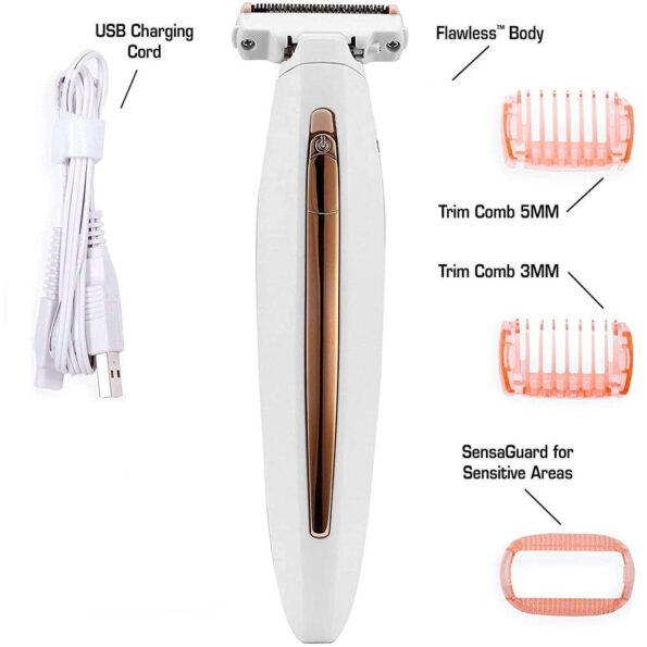 Flawless Body Rechargeable Ladies  Body Shaver and Trimmer - Image 6