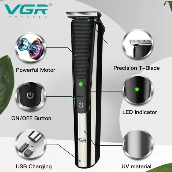 VGR V-926 Beard & Hair Trimmer for Men - Image 3