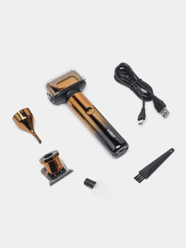 VGR V-367 3 IN 1 Beard Shaver LED Display Hair Trimmer - Image 2