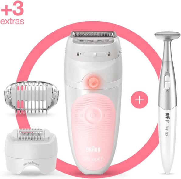 Braun Silk-Epil 5-820 Wet & Dry Epilator With 4 Extras Epilation - Image 3