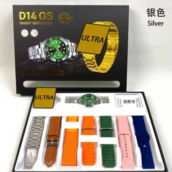 D14 Gs Smart Watch With 2 Watches and 7 straps