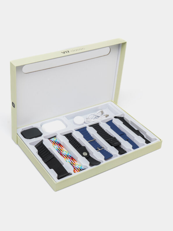 V17 Classic 10 in 1 Suit Series 9 Smart Watch with AirPods - Image 3