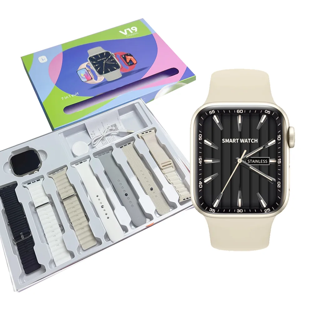 V19 Classic 7 in 1 smart watch - Image 4