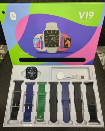 V19 Classic 7 in 1 smart watch