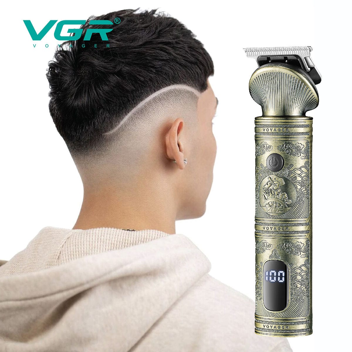 VGR V-962 Professional Pro Self Haircut Hair Clipper Beard trimmer Digital Display - Image 5