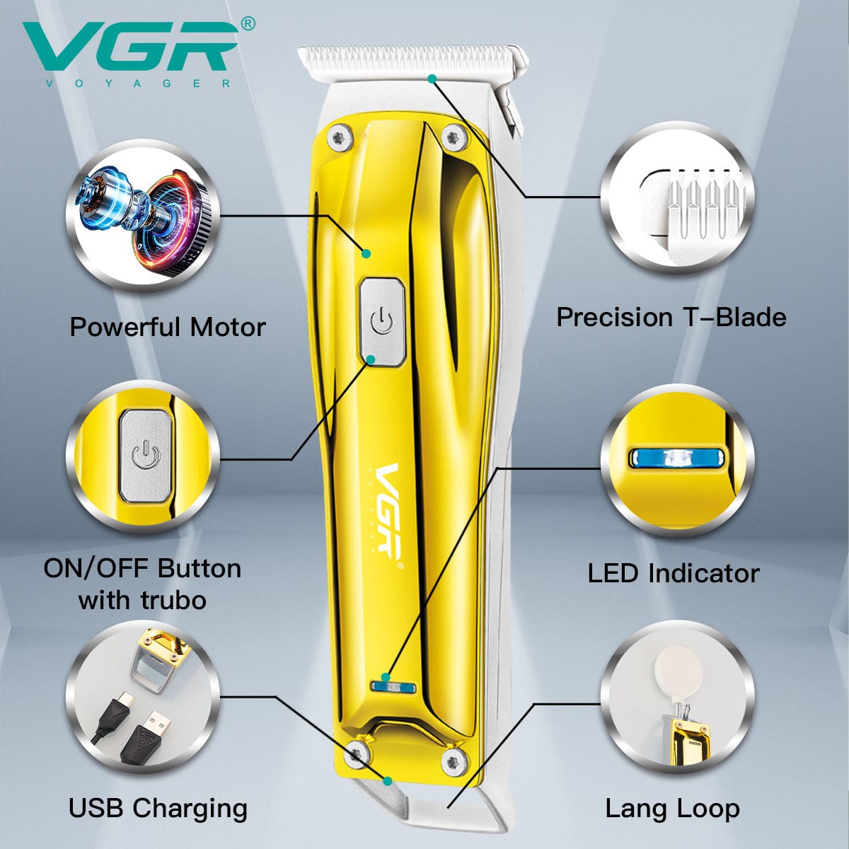 VGR V-955 Professional Rechargeable Hair Trimmer - Image 2