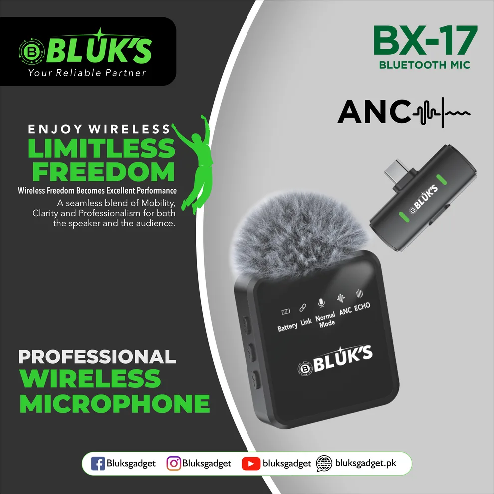 BLUK'S BX-17 | Lavaliere Collar Wireless ANC Mic - Image 2