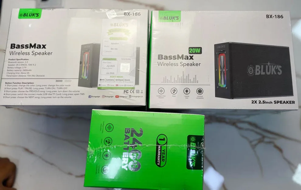 BX-186 BassMax Portable Wireless Bluetooth Speaker - Image 2