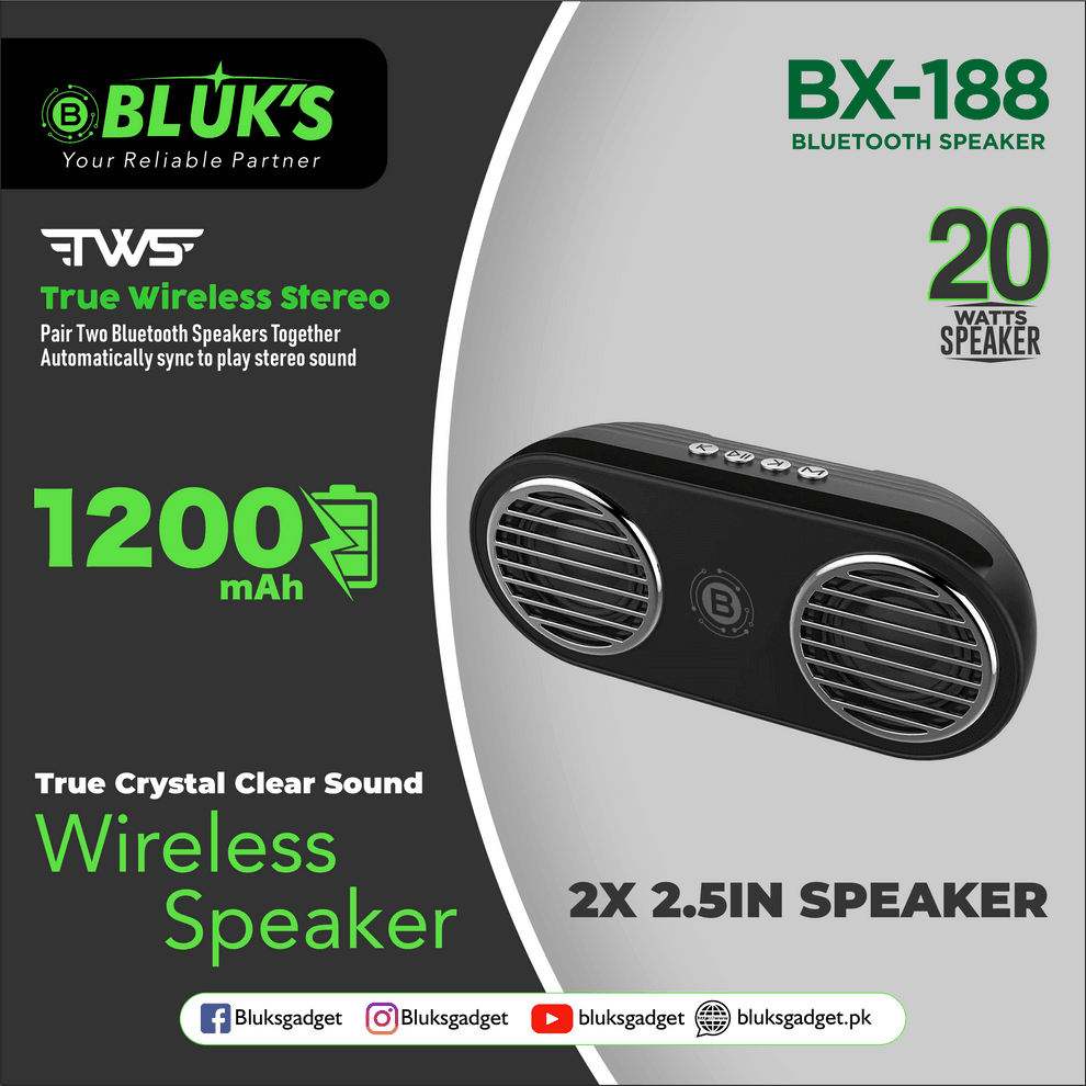 BX-188 Portable Wireless Bluetooth Speaker - Image 2