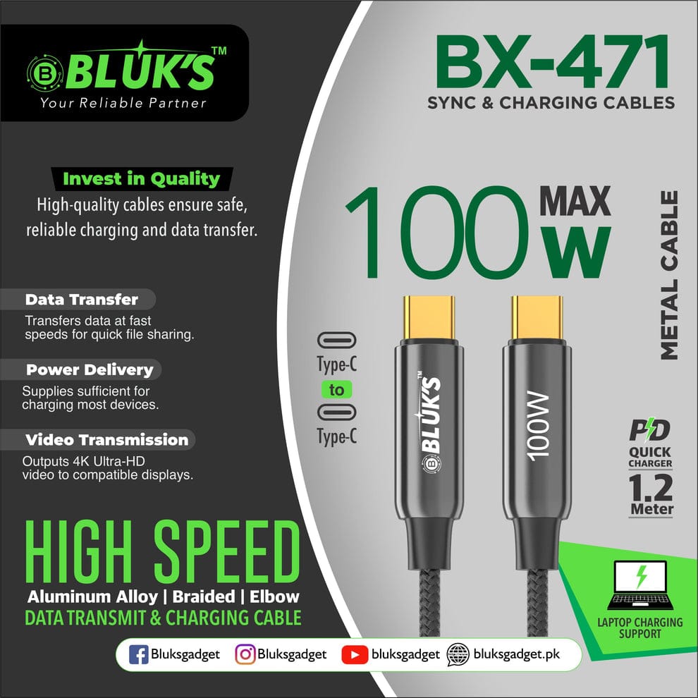 BX-471 - 100W Max - Sync & Charging Cables - Image 2