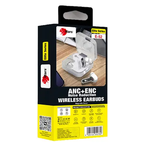 Mars Elite Series E-52 Hifi Sound With Super Bass Support Active & Environmental Noise Cancellation - Image 2