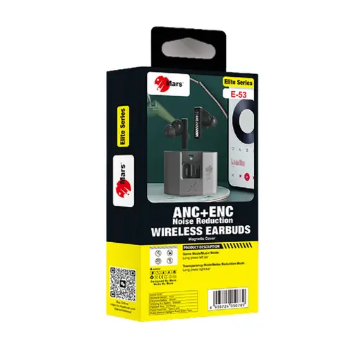 Mars Elite Series E-53 Hifi Sound With Super Bass Support Active & Environmental Noise Cancellation - Image 2