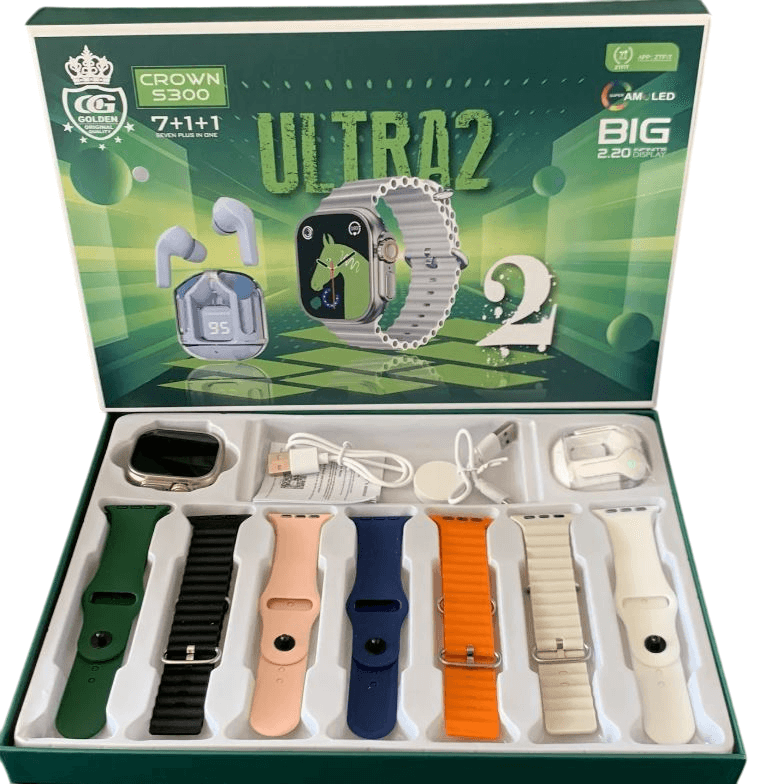 Crown S300 7+1+1 Smart Watch with Earbuds - Image 4