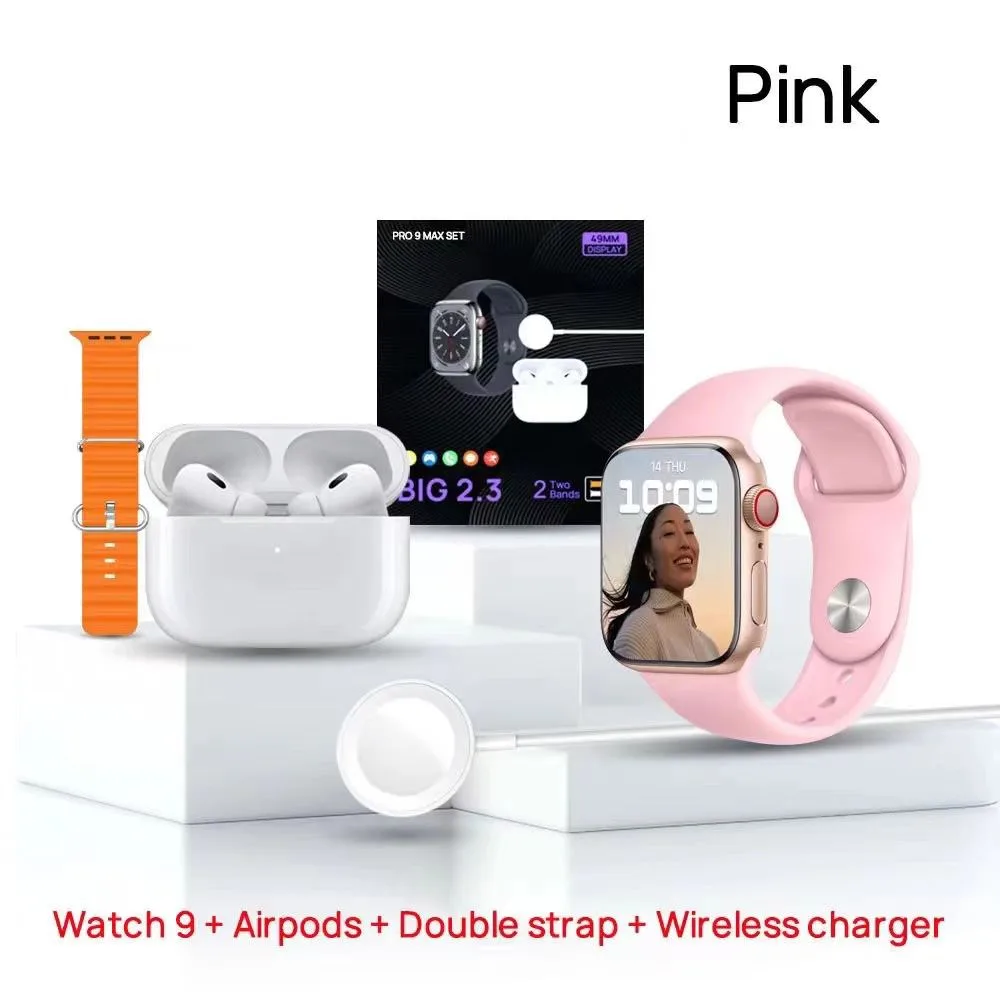 Pro 9 max  2 in 1 Double Straps Smart Watch - Image 3