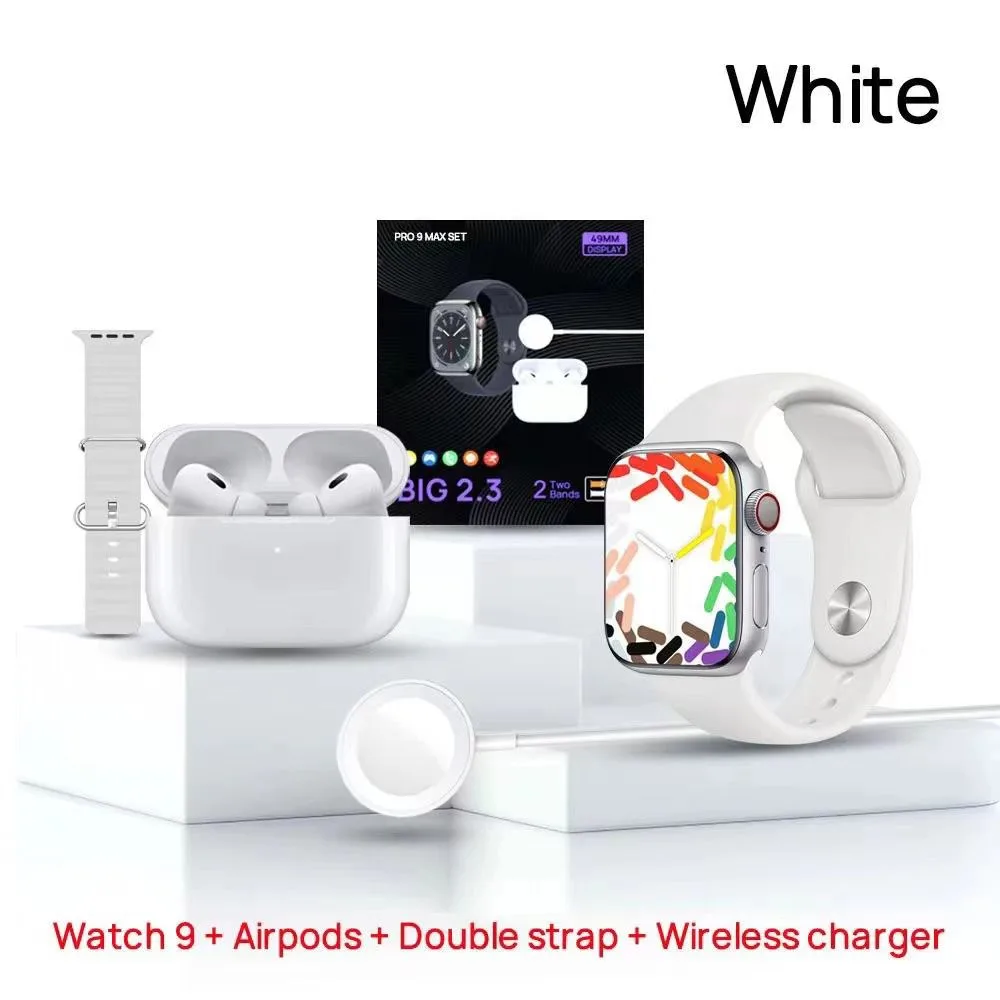 Pro 9 max  2 in 1 Double Straps Smart Watch - Image 2