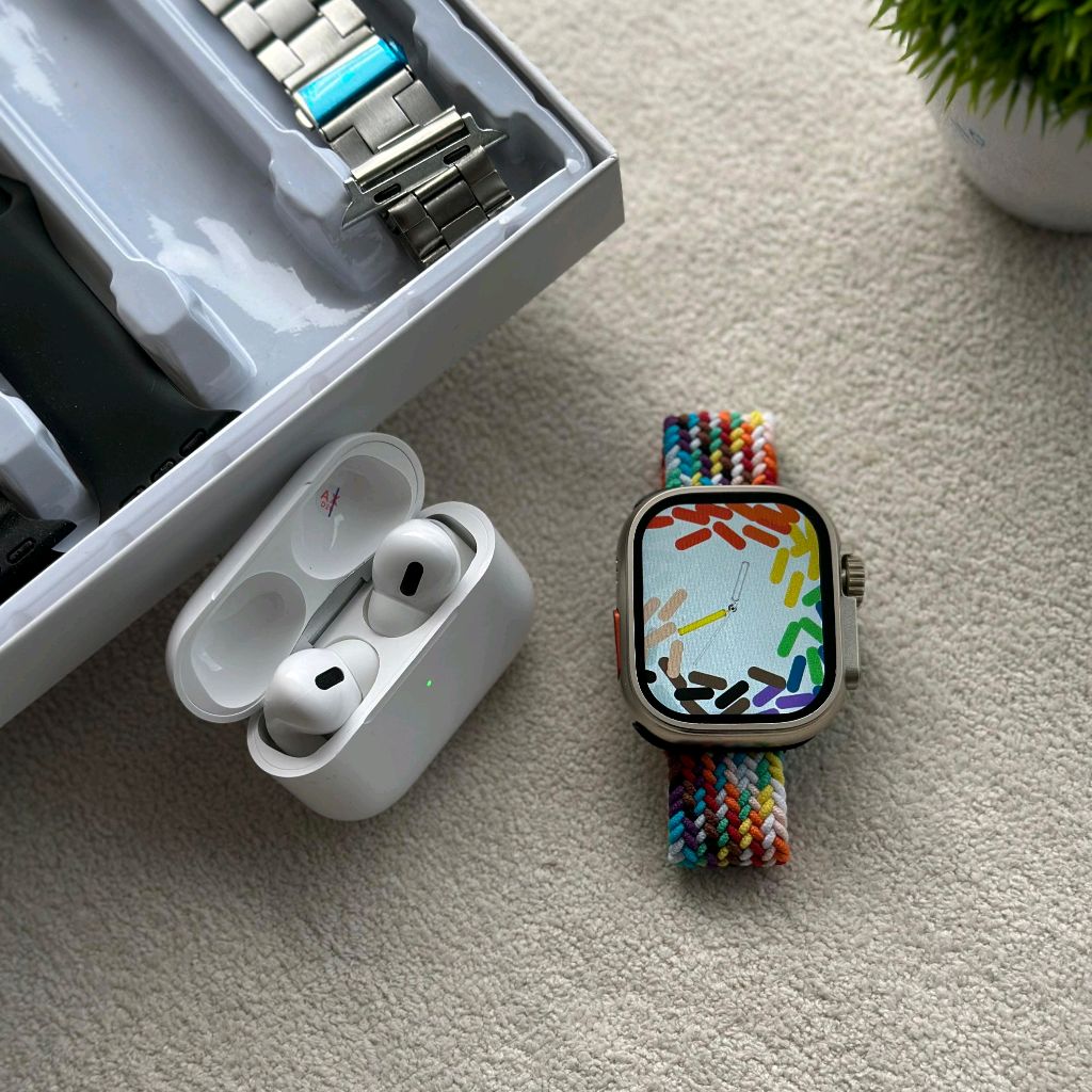 I20 Ultra Smart Watch With Earbuds And 7 Straps - Image 2