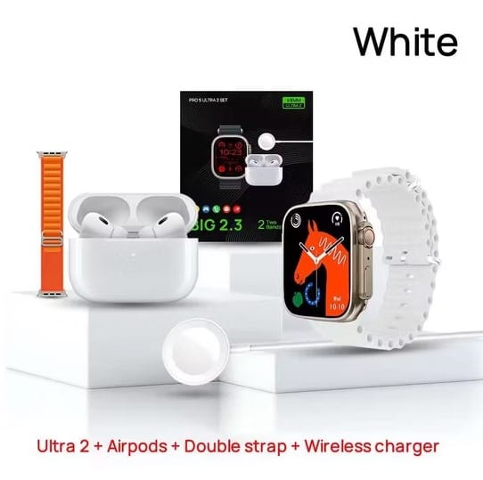 Pro 9 Ultra 2 2 in 1 Double Straps Smart Watch - Image 4