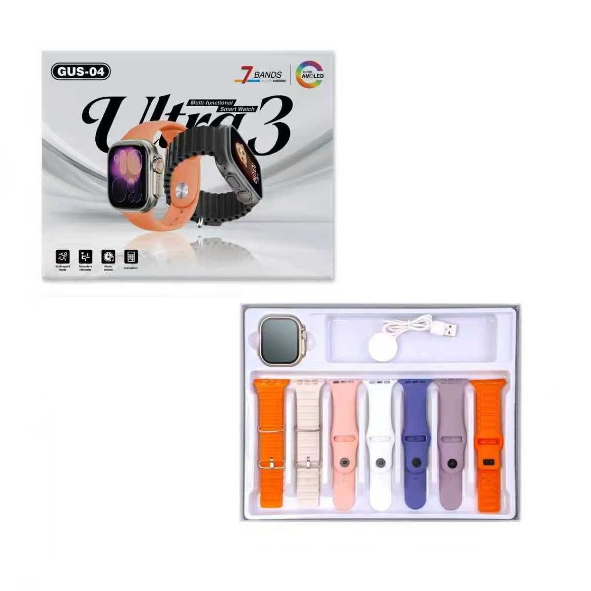 Gus-04 Ultra 3 7+1 Smart Watch - Image 3