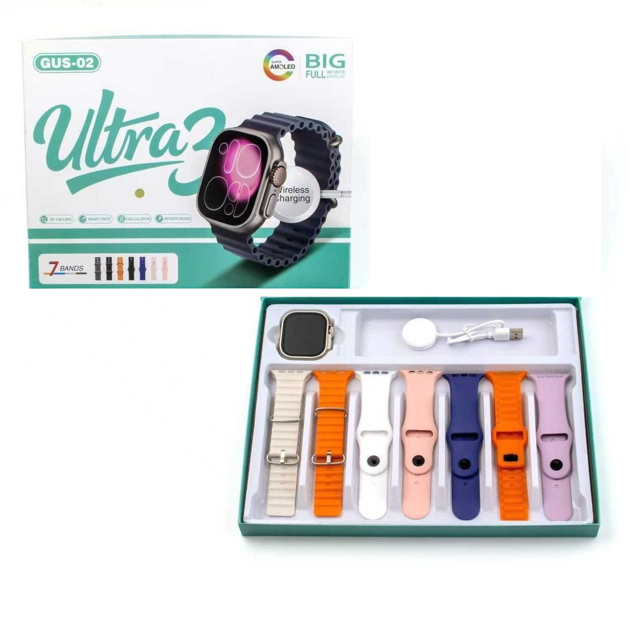 Gus-02 Ultra 3 7+1 Smart Watch - Image 2