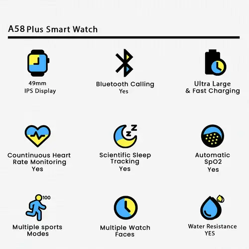 A58 Plus Smart Watch - Image 4