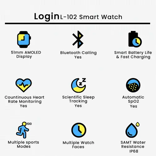 Login L-102 Smart Watch - Image 7