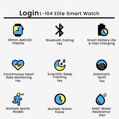 Login L-107 Prism Smart Watch - Image 8