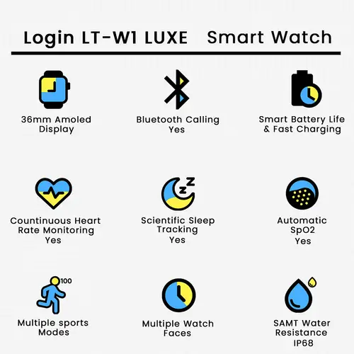Login LT-W1 LUXE Smart Watch - Image 5
