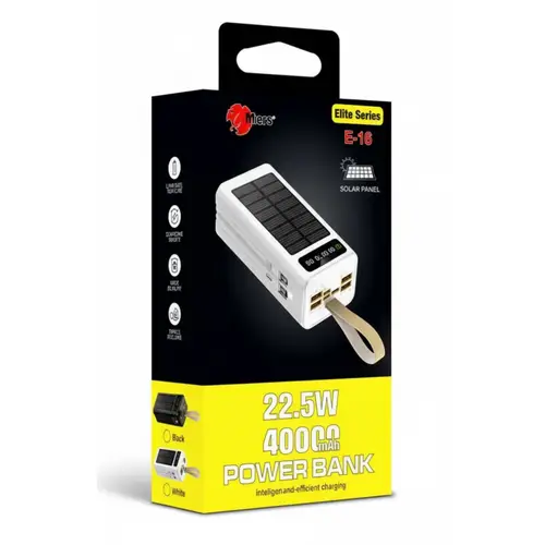 Mars Elite Series 22.5W QC Fast Charging With Solar 30000mAh Power Bank E-16 - Image 3