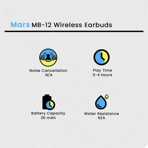 Mars MB-12 Wireless Earbuds - Image 2
