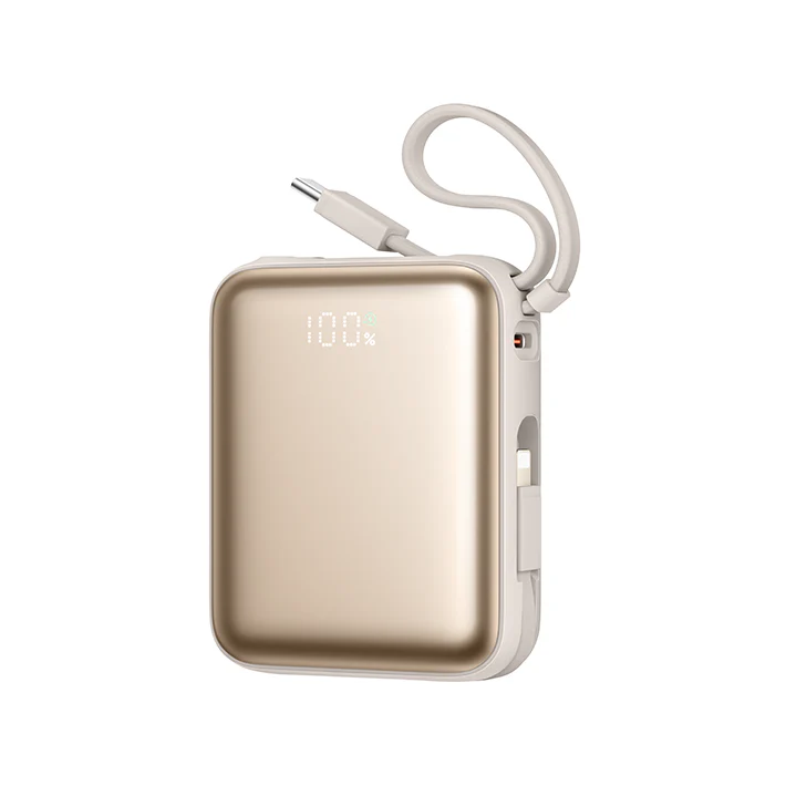 JOYROOM JR-PBF27 22.5W Pocket Size Travel Mini Power Bank with Built-in Cable 10000mAh - Image 3