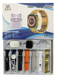 Max 1000 10‑in‑1 Smart Watch – Fitness, Health & Multi‑Function Tracker
