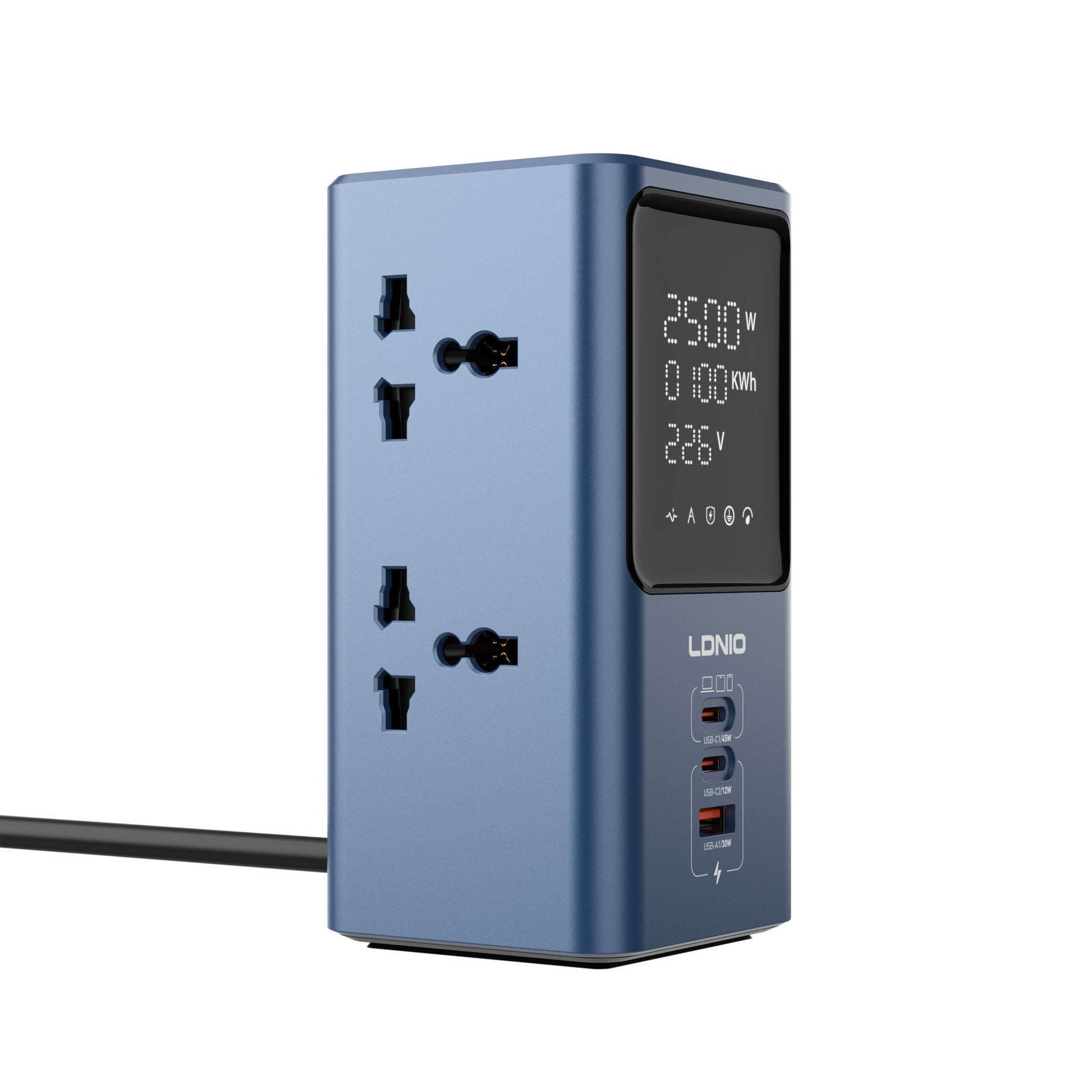 LDNIO SC2 45W PD Fast Charger Universal Power Strip with LED - Image 2
