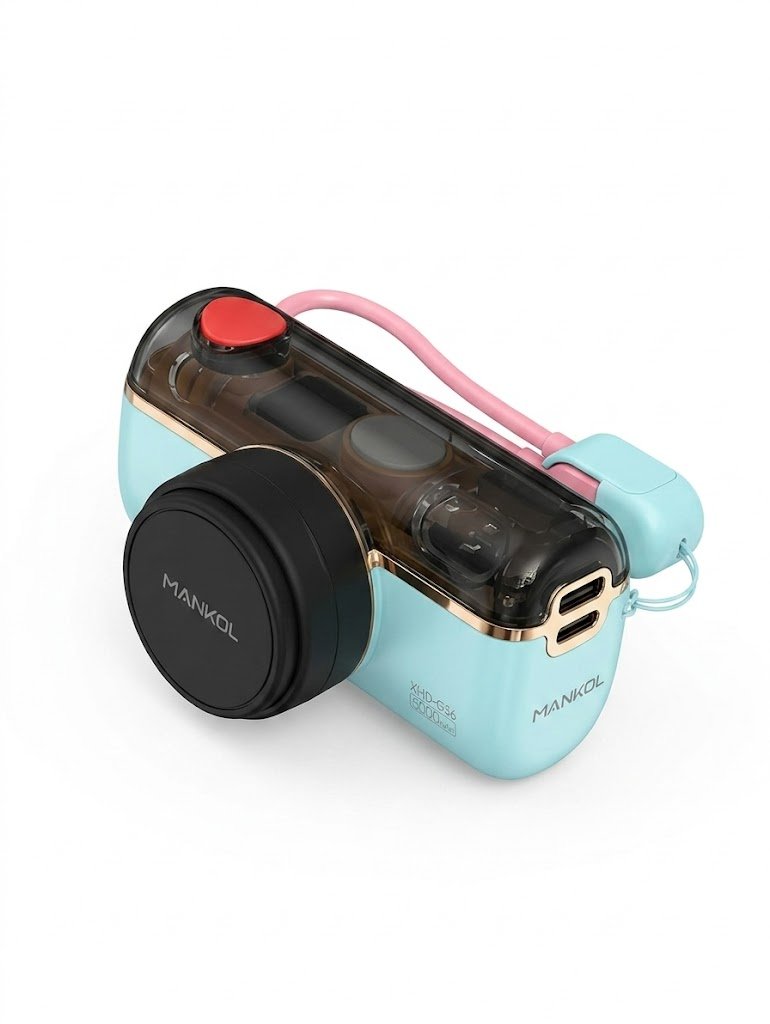 Mankol XHD-G36 5000mAh Ultra-Compact Camera-Design Power Bank - Image 2