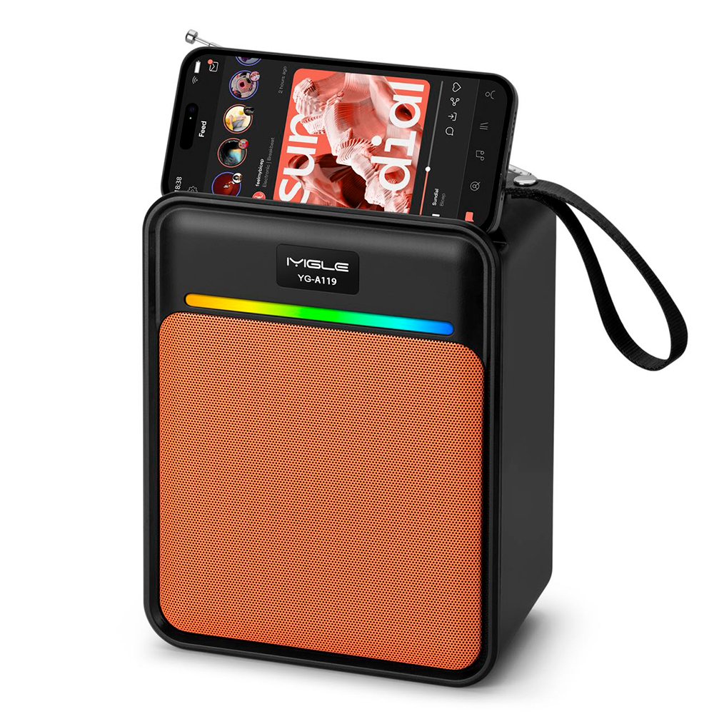 YG-A119 Solar Panels Charging Wireless Bluetooth Speaker - Image 3