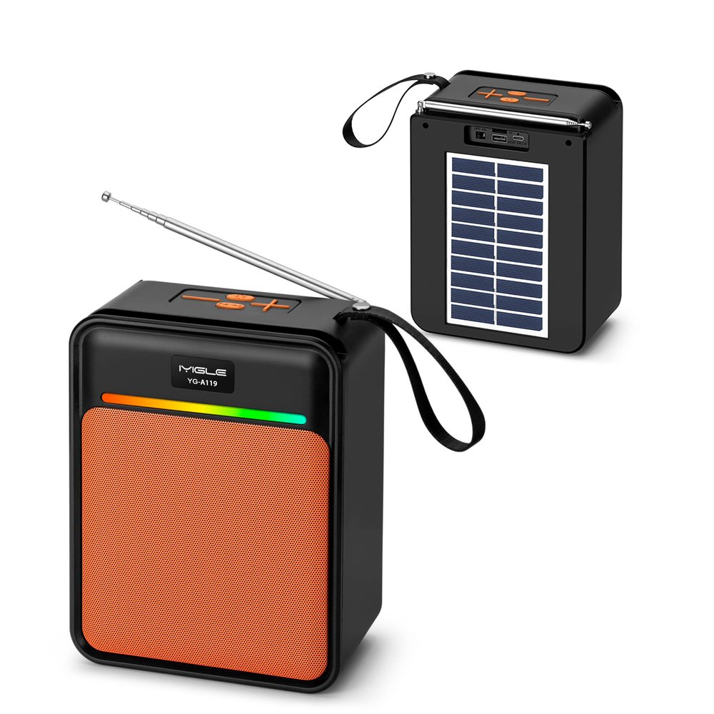 YG-A119 Solar Panels Charging Wireless Bluetooth Speaker - Image 4