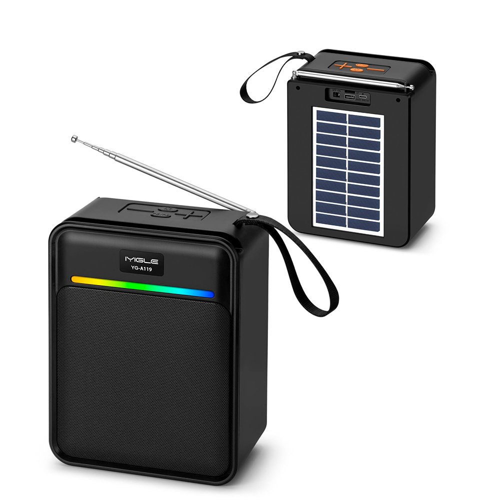 YG-A119 Solar Panels Charging Wireless Bluetooth Speaker - Image 6