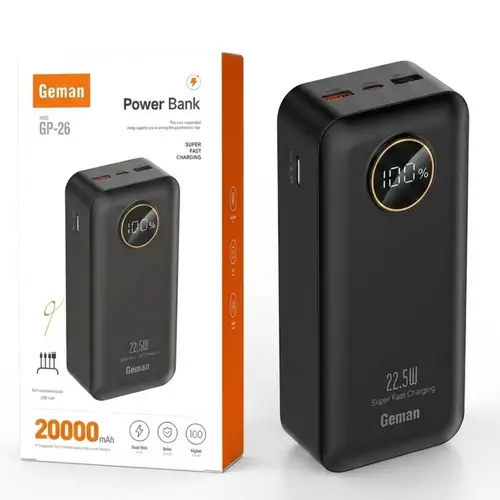 Geman GP-26 Power Bank 20000mAh 22.5W Super Fast Charging - Image 2