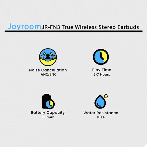 JOYROOM JR-FN3 True Wireless Stereo Earbuds - Image 7