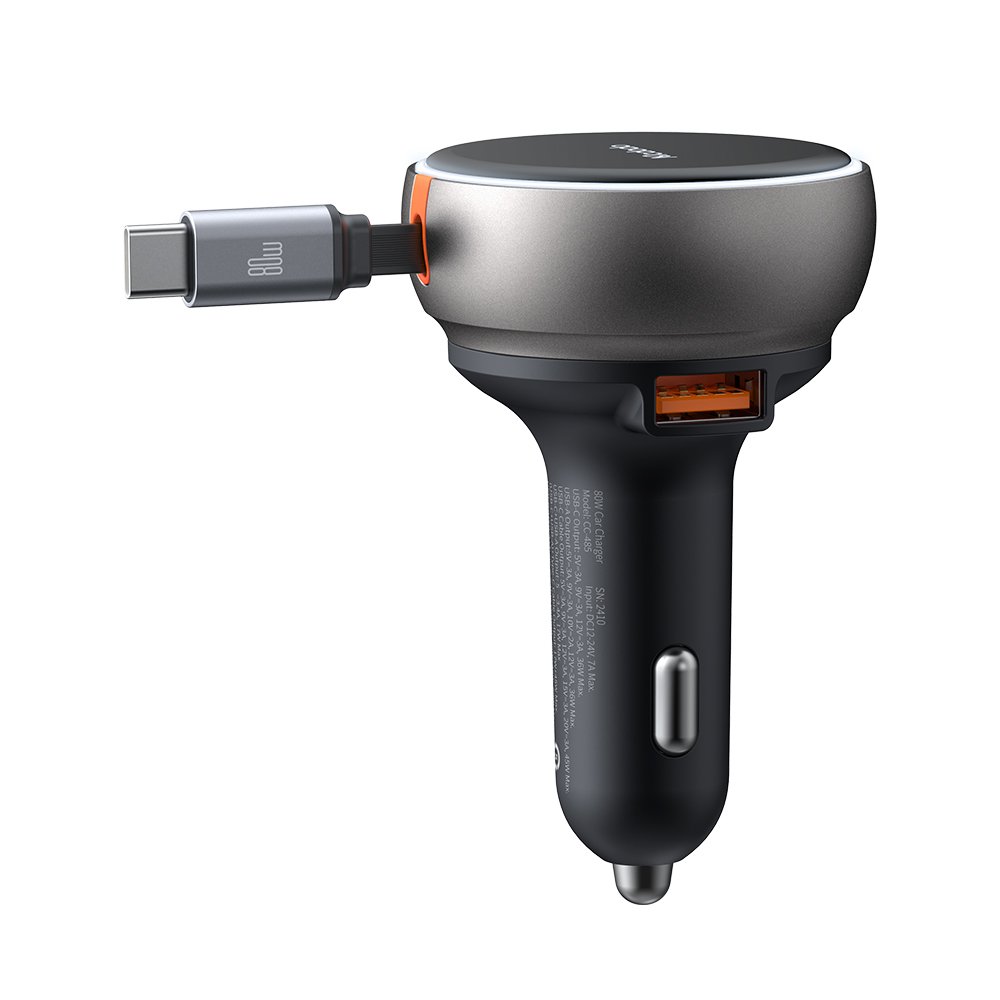 Mcdodo CC-485 FreeGo 80W Car Charger with Built-in Retractable Cable - Image 2