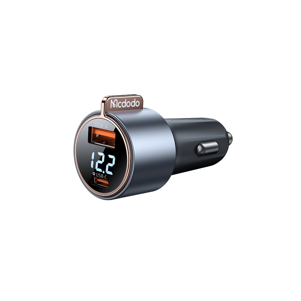 Mcdodo CC-369 75W USB-A & USB-C PD Fast Digital Display Car Charger - Image 3