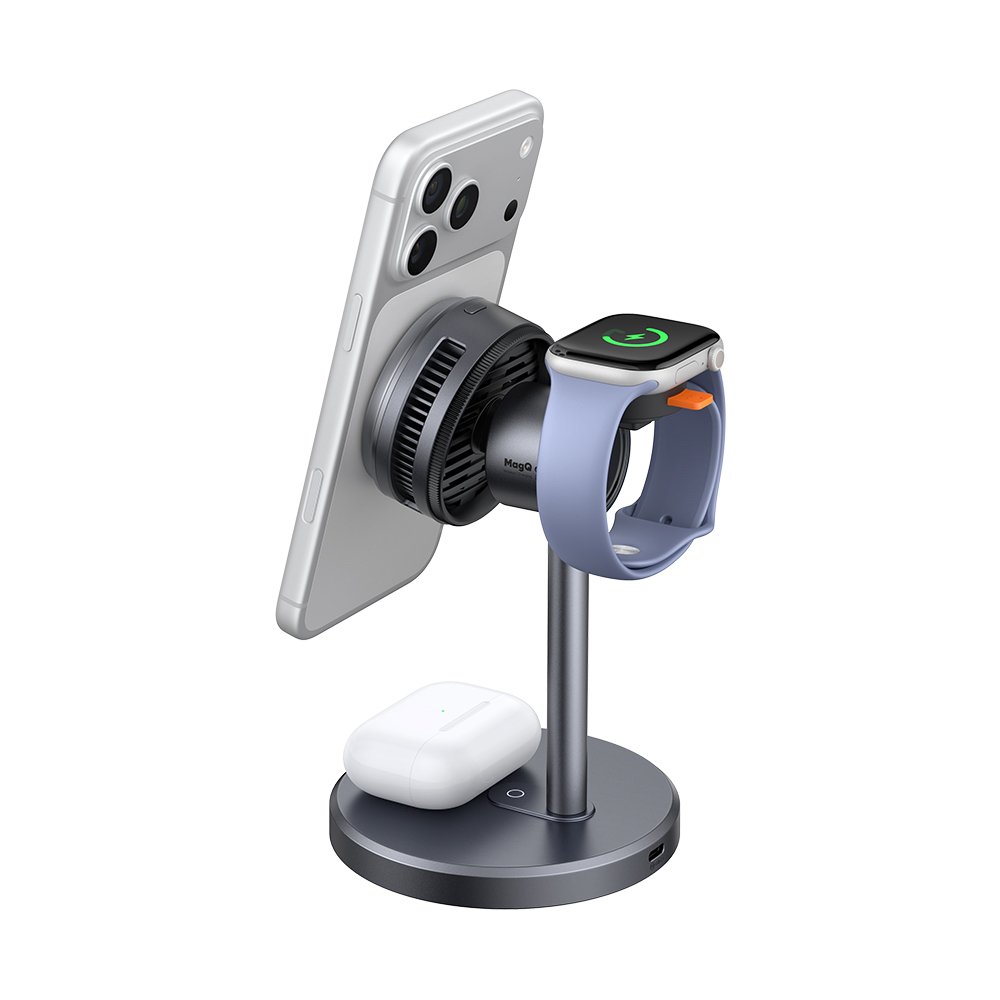 Mcdodo MAGQ Ultra Qi2.2 25W TEC-Cooled Wireless Charging Station 3 in 1 - Image 4