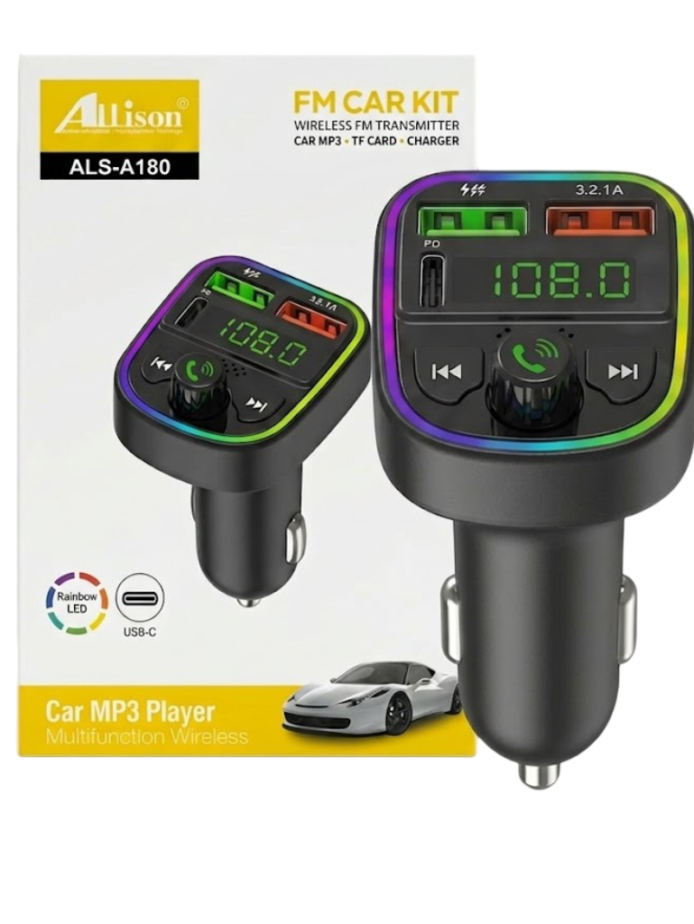 Allison ALS-A180 MP3 Player with TF Card Car charger - Image 3