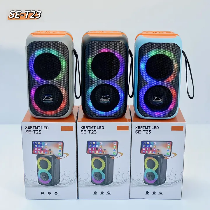 XERTMT LED SE-T23 Bluetooth Speaker – Portable Wireless Party Speaker With RGB Lights - Image 5