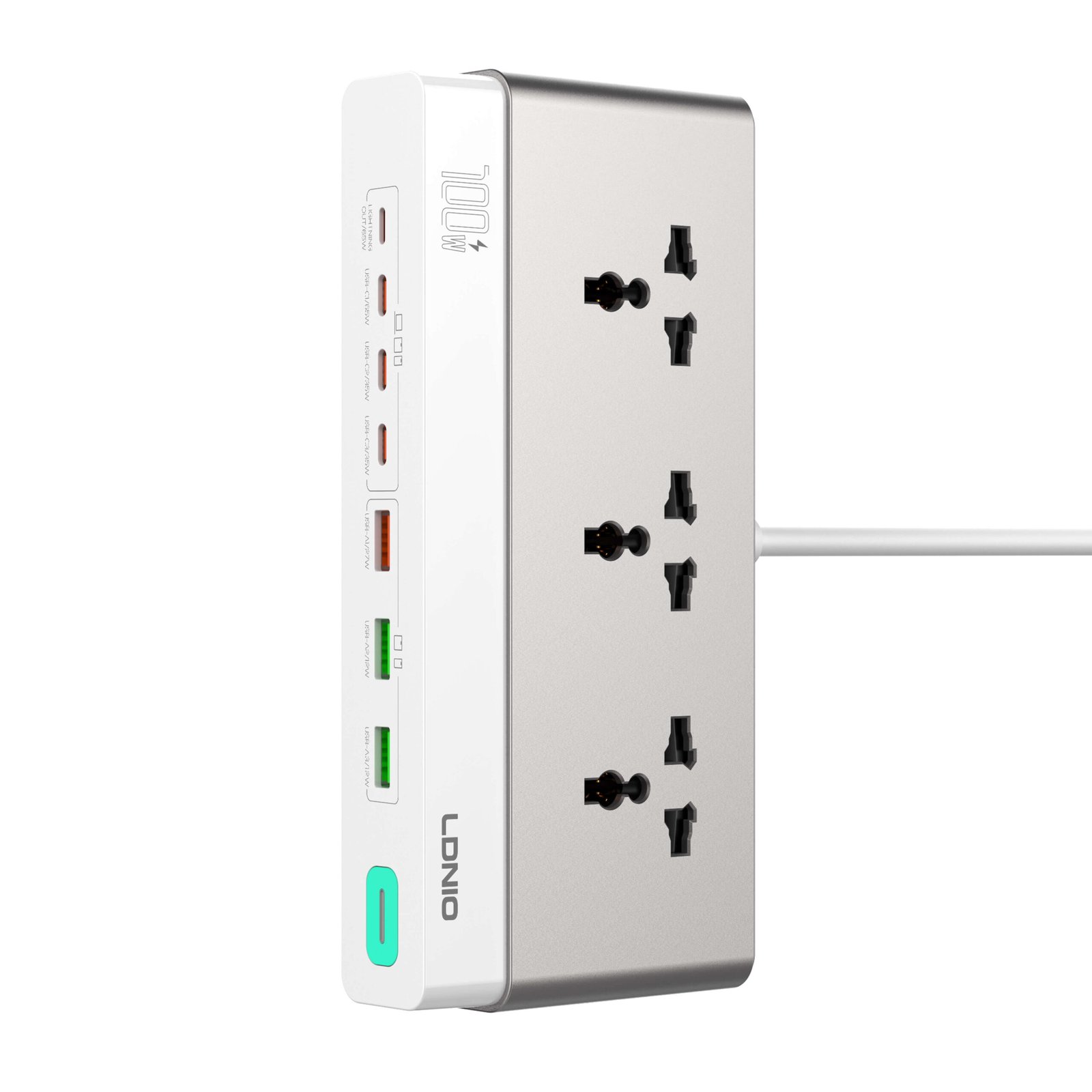 LDNIO SC3 100W Nitride Gallium Nitride Desktop Power Strip - Image 2