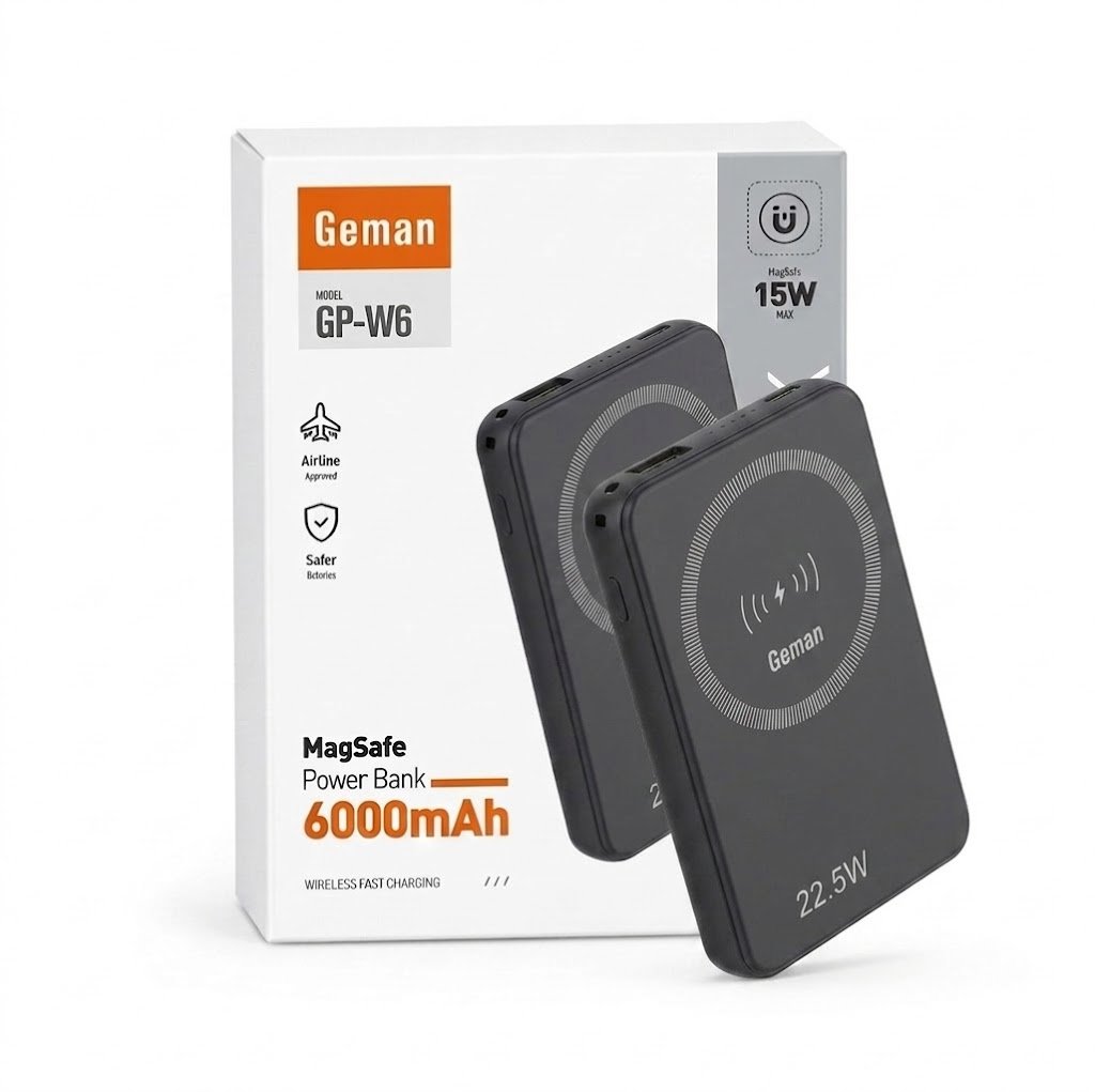 Geman GP-W6 MagSafe Power bank – 6000mAh Wireless Fast Charging - Image 4