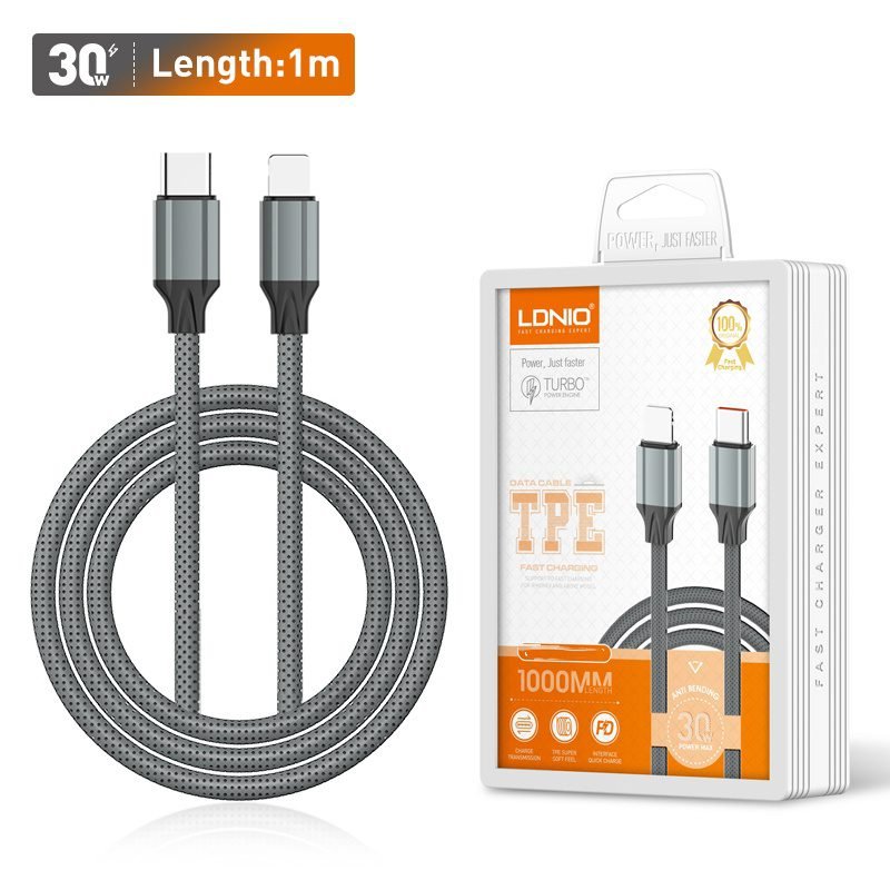 LDNIO LC441i 30W Type-C to Lightning Fast Charging Data Cable - Image 3