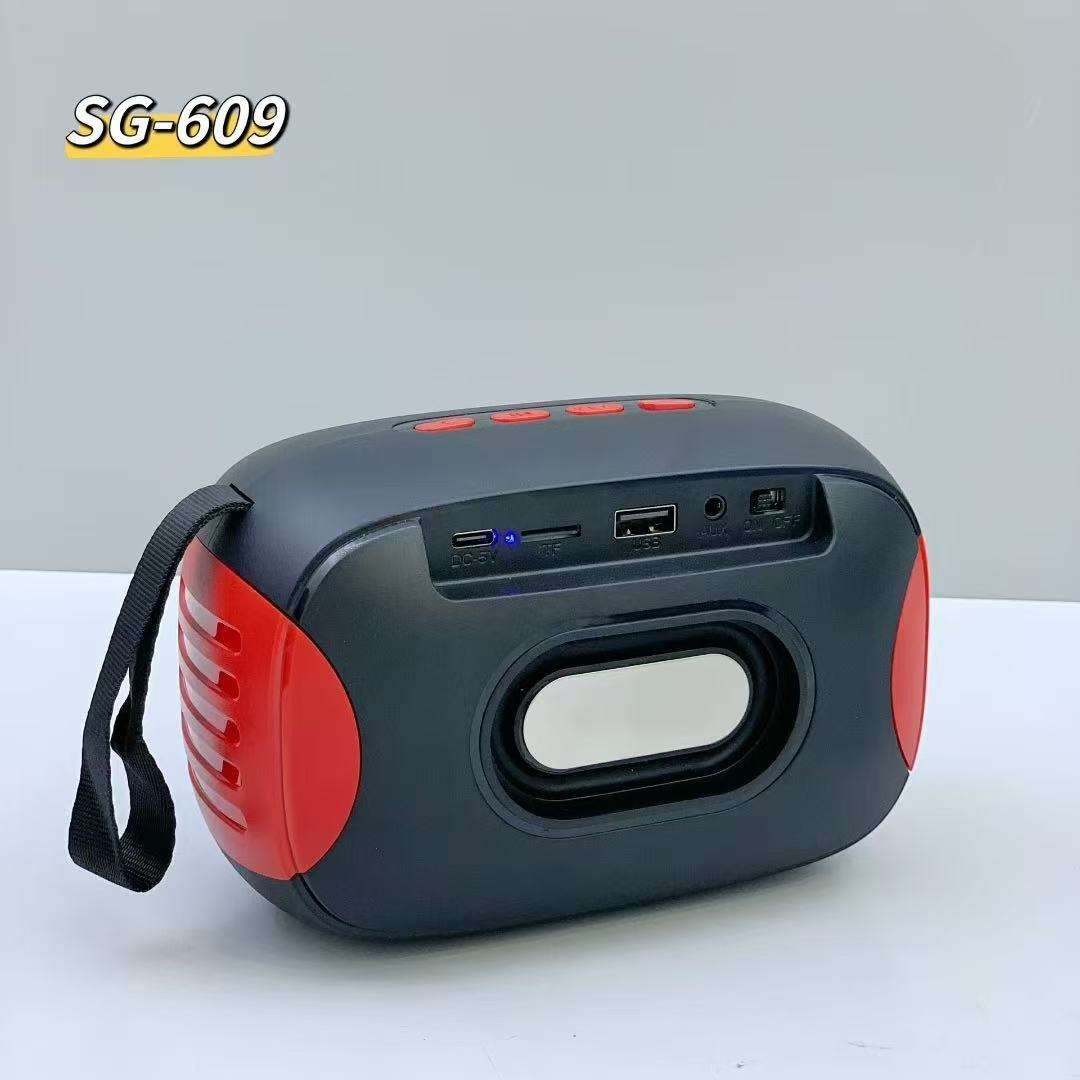 SG-609 Portable Wireless Blue-tooth Speaker LED Colorful Light Stereo Bass Woofer Active FM Radio Hifi Outdoor Music BT Speaker - Image 2