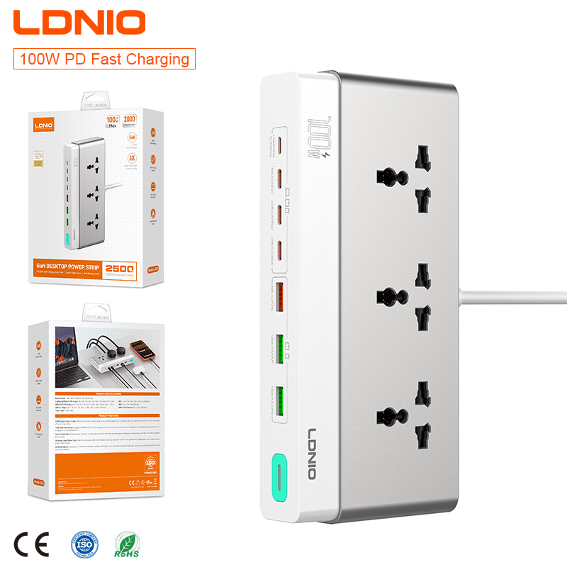 LDNIO SC3 100W Nitride Gallium Nitride Desktop Power Strip