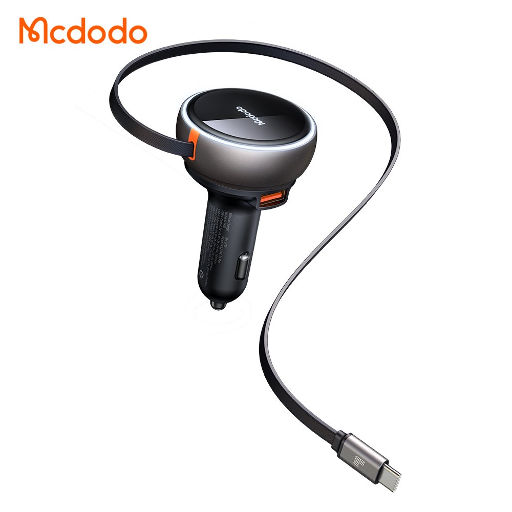 Mcdodo CC-485 FreeGo 80W Car Charger with Built-in Retractable Cable - Image 4