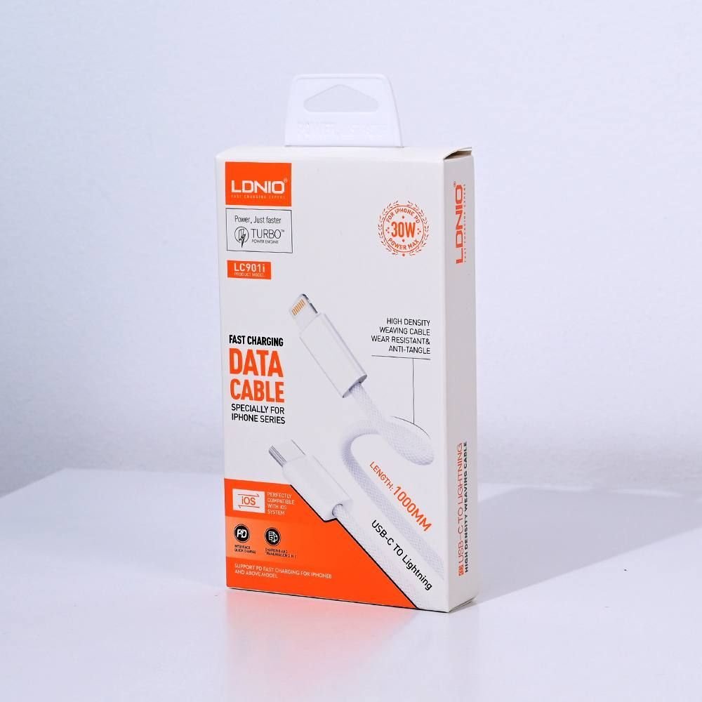 LDNIO LC901i Type-C to Lightning 30W Cable 1M - Image 2